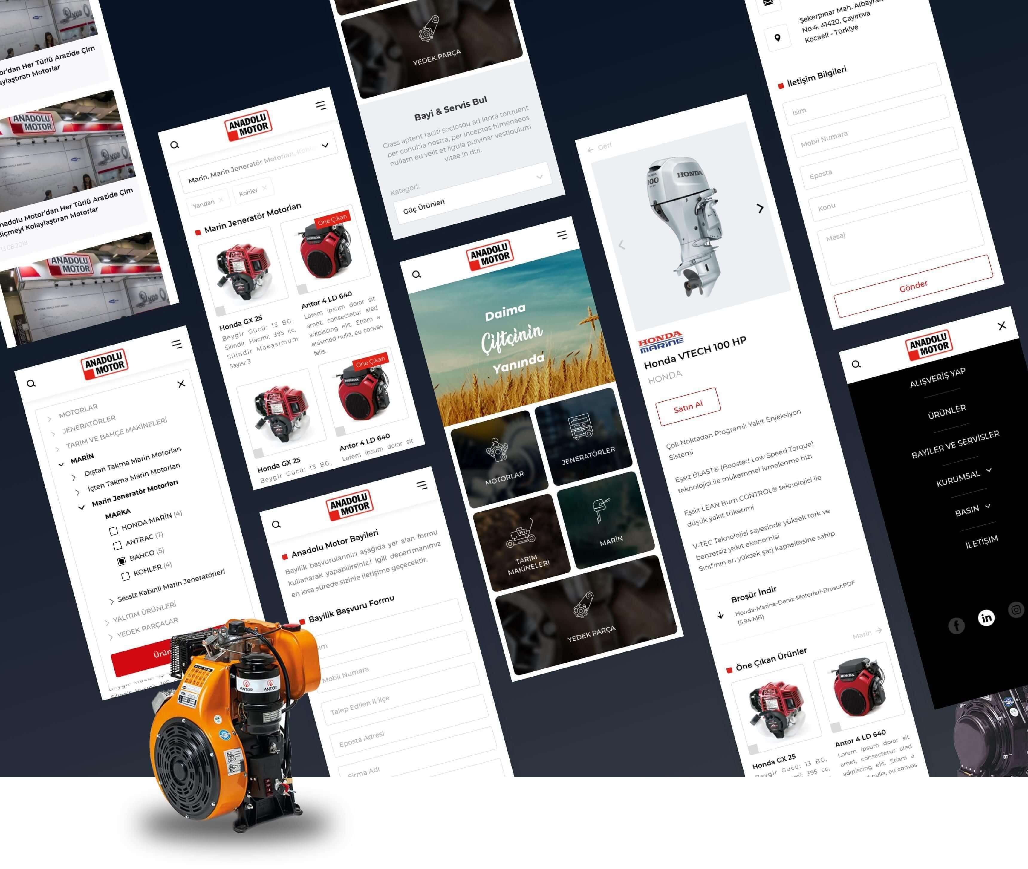 Anadolu Motor web sitesi araç konfigürasyon ve donanım seçenekleri arayüzü - 3