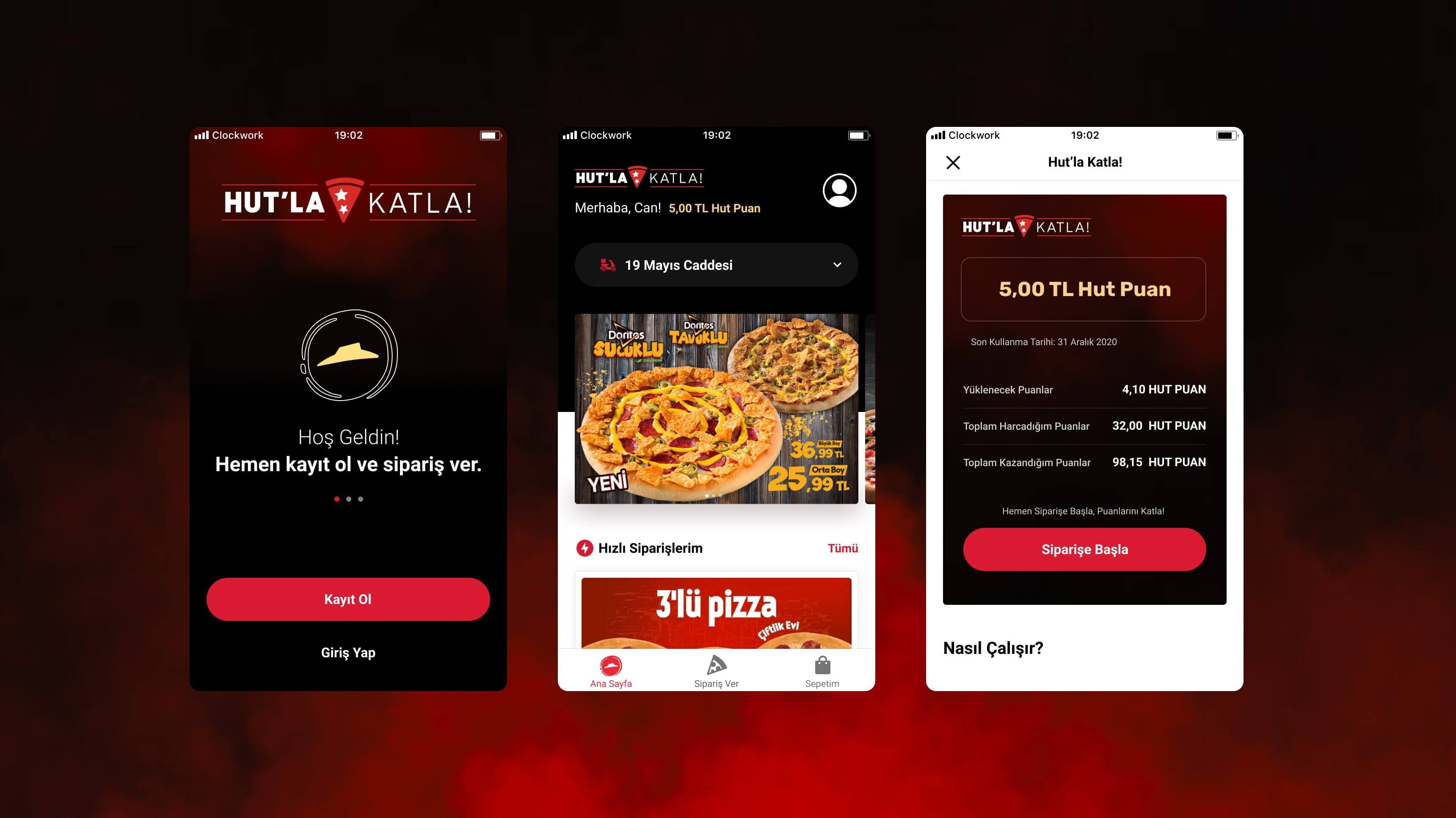Pizza Hut Mobil Uygulama project mobile application interface view - 5