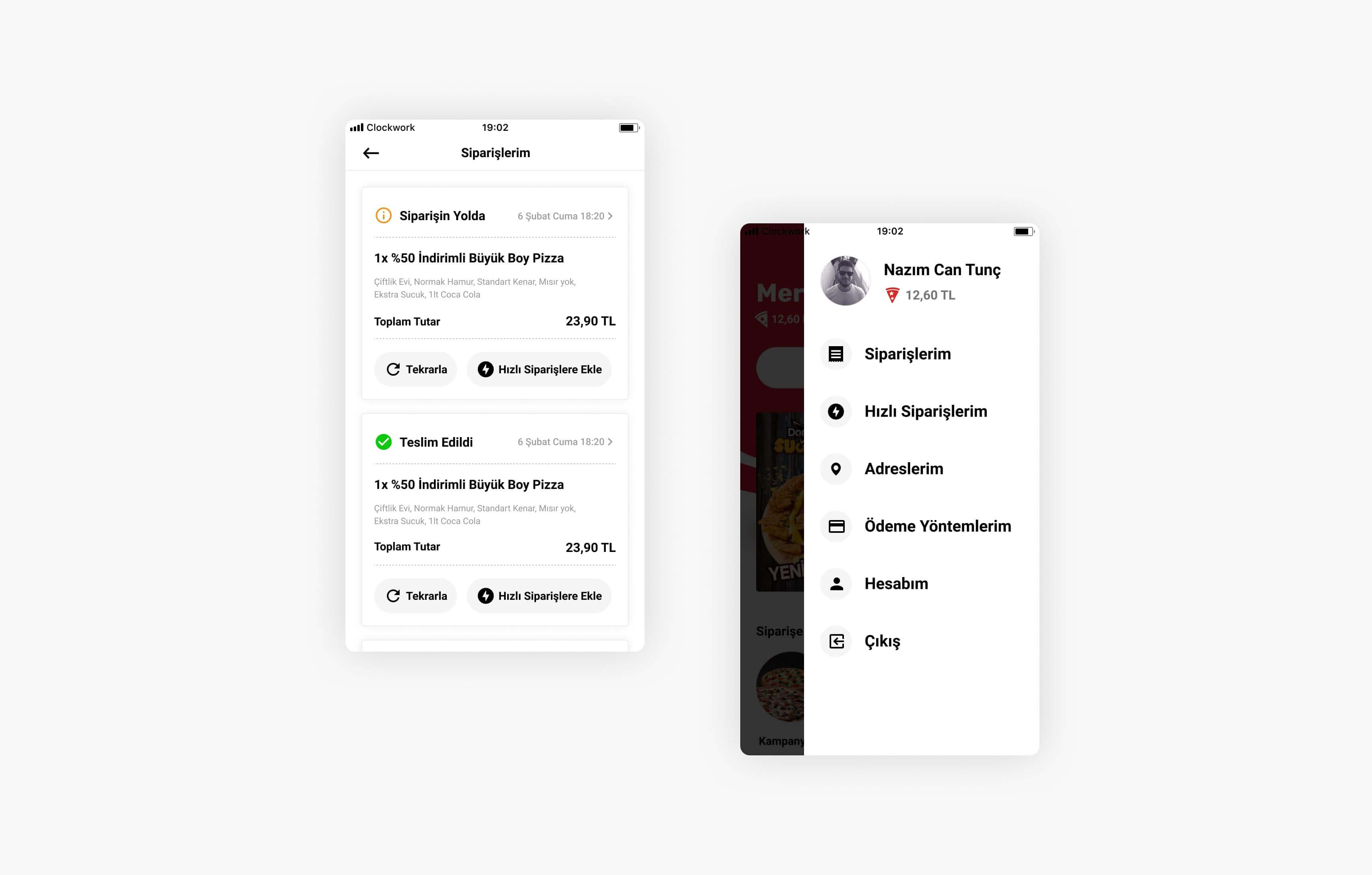 Pizza Hut Mobil Uygulama project mobile application interface view - 6